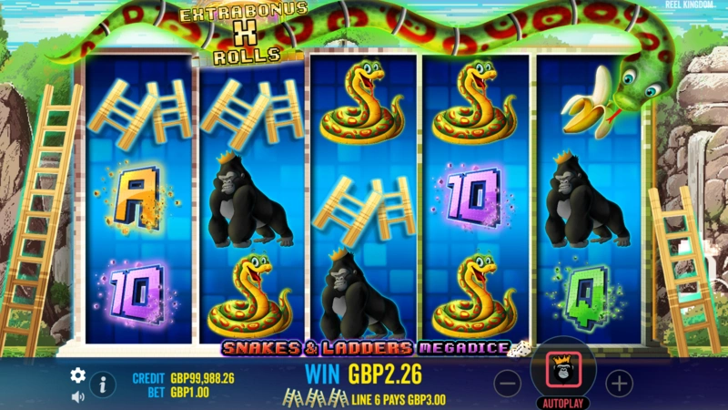 Snakes and Ladders Megadice slot demo