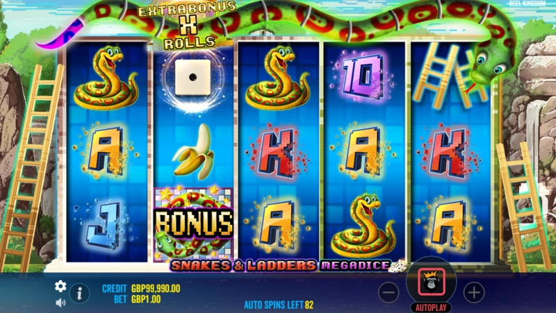 Snakes and Ladders Megadice Slot logo